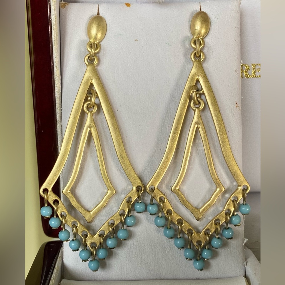 Lia Sophia “Persia” Matte Gold Earrings